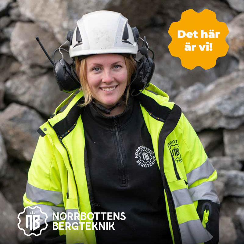 Cover of Norrbotten Bergteknik's employee handbook - edition 2023.