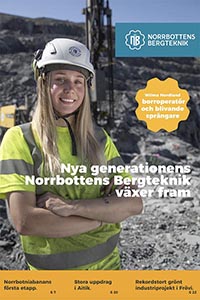 Omslag till Norrbottens Bergtekniks kundmagasin 2023